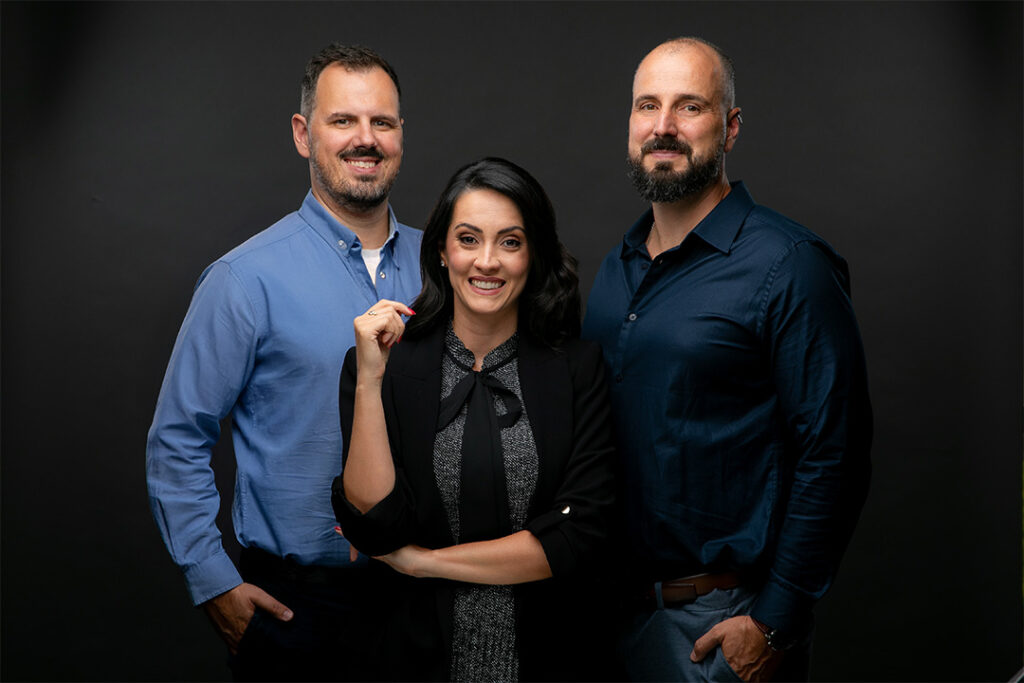 Lívia, Thiago e Felipe